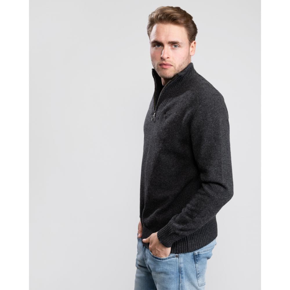 barbour essential lambswool half zip sweater
