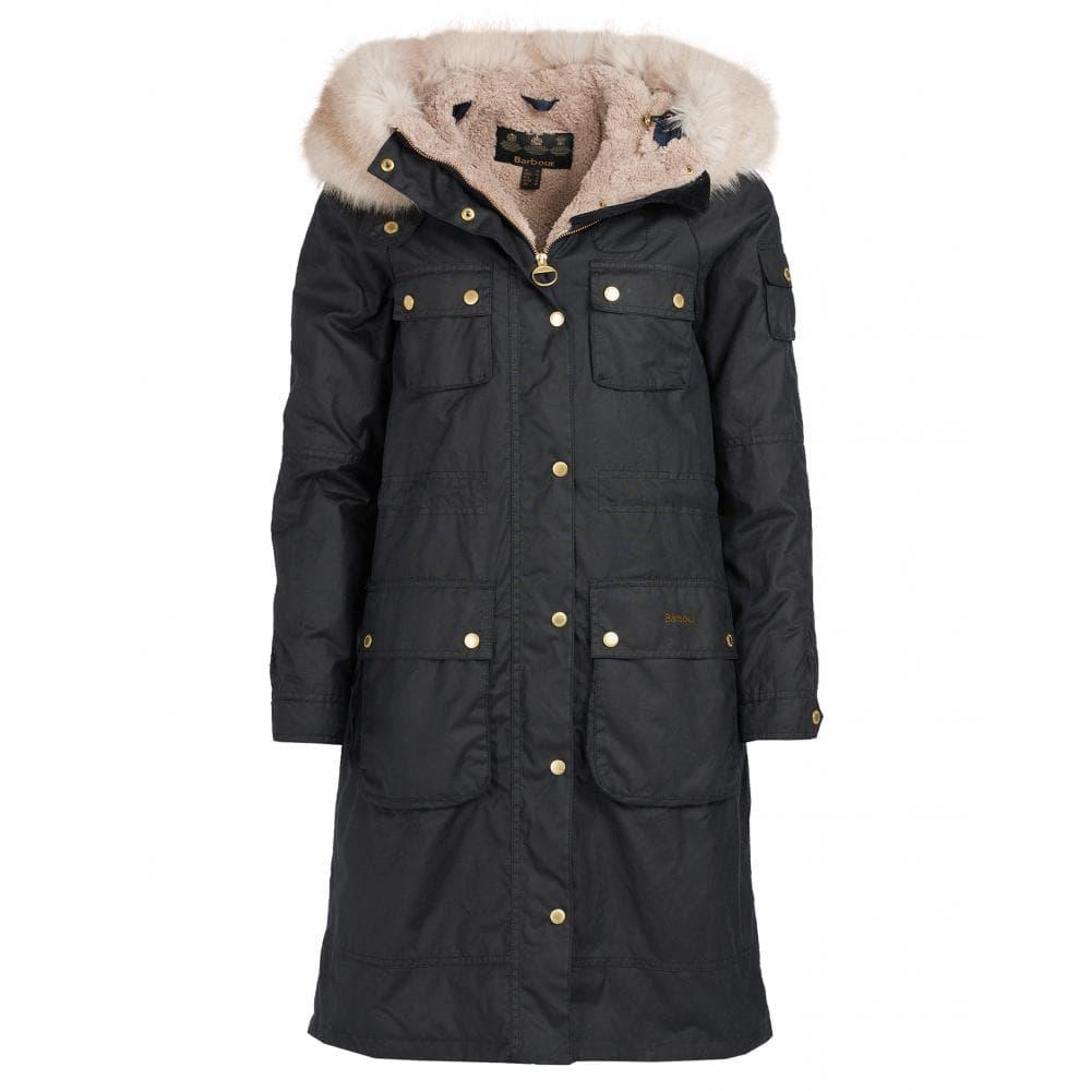 women's barbour international slipstream waxed parka