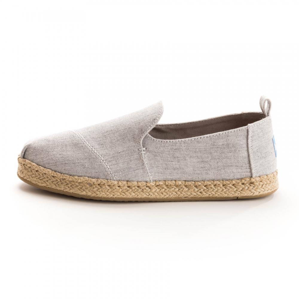 drizzle grey slub chambray women's espadrilles
