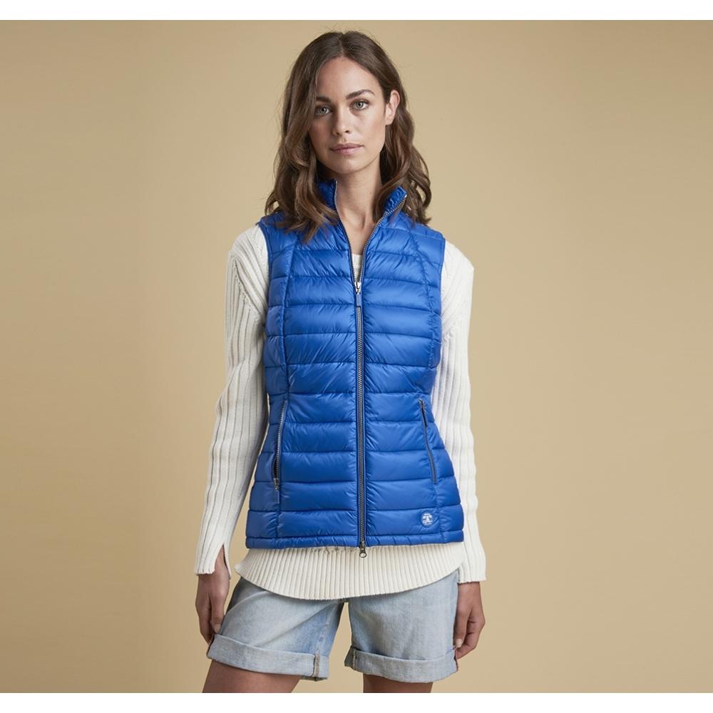 barbour blue gilet