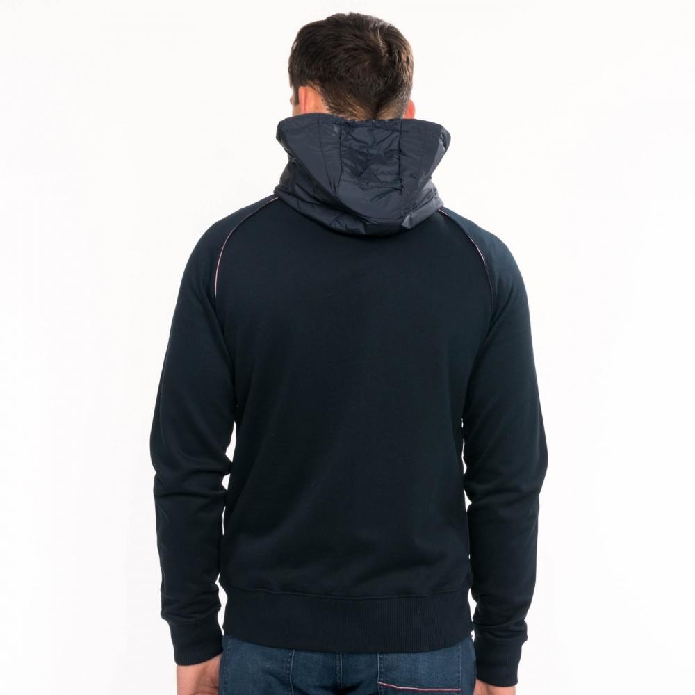 tommy hilfiger mixed media hooded zip through