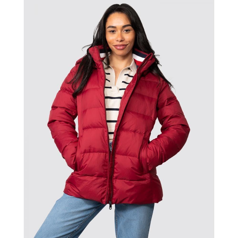 Tommy Hilfiger Global Stripe Down Jacket in Red | Lyst Australia