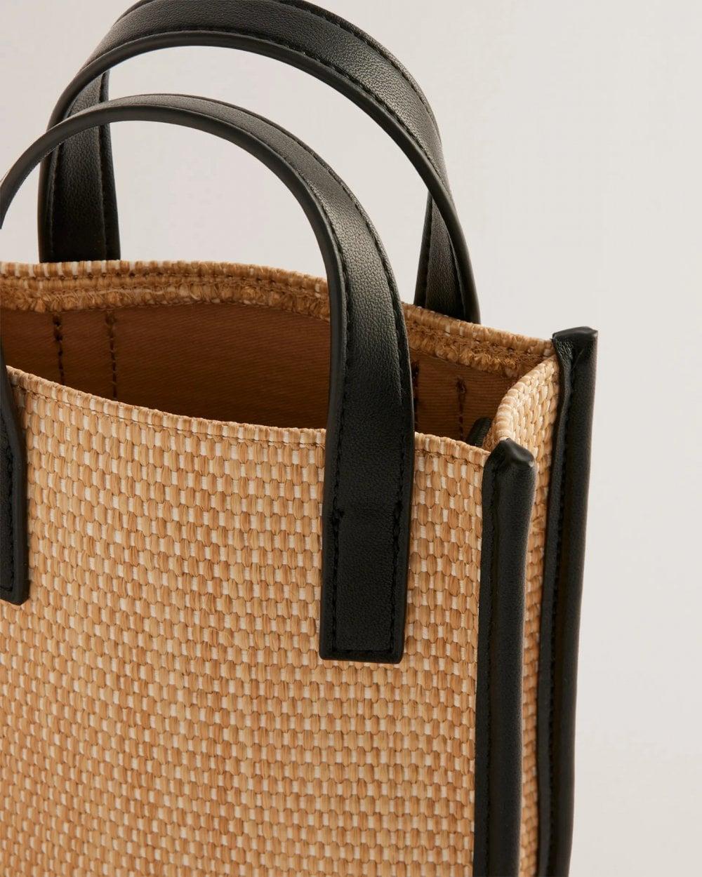 Ted Baker Paulii Faux Raffia Mini Icon Bag in Natural Lyst UK