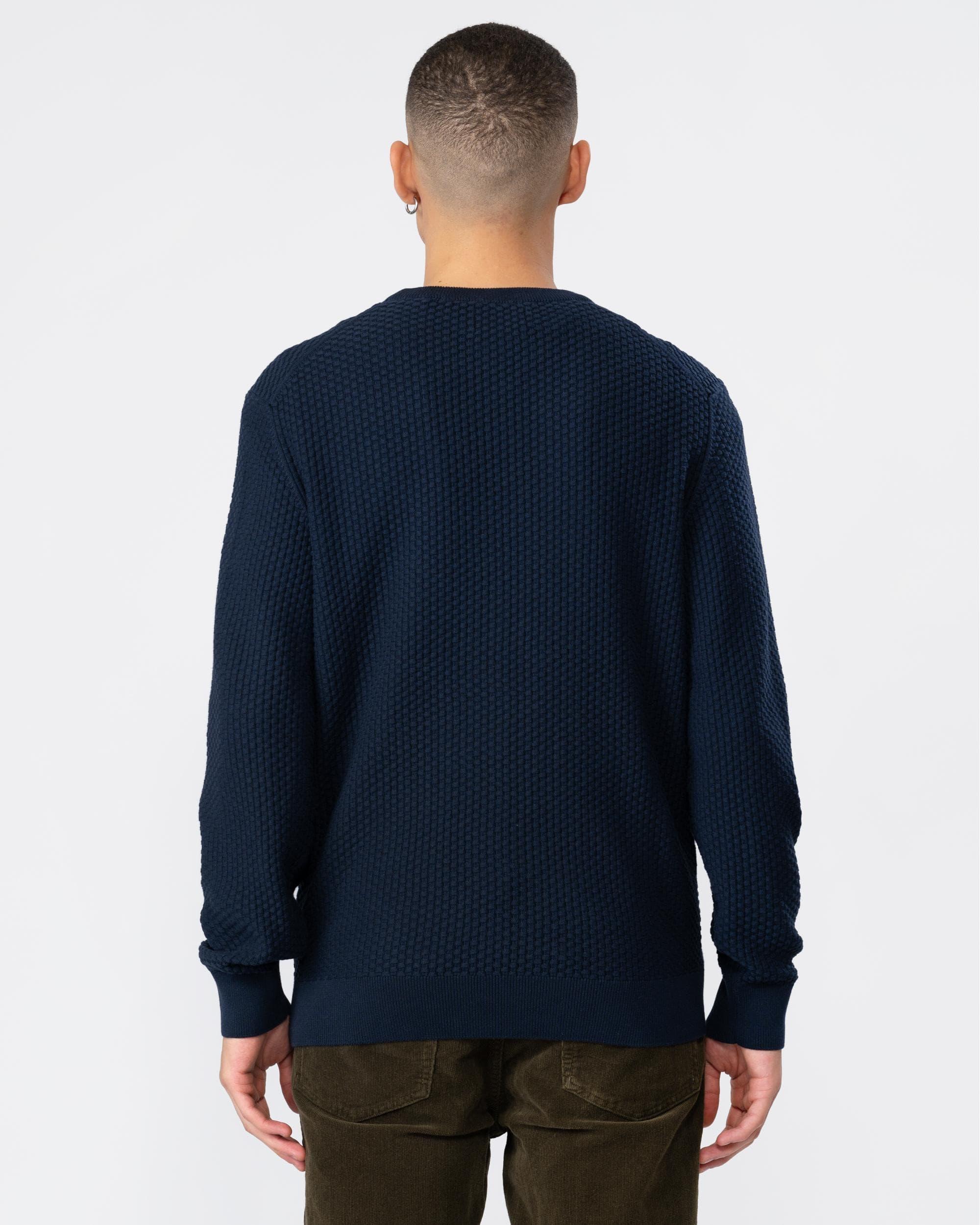 GANT Men's Micro Cotton Texture Crew Neck Sweater Evening