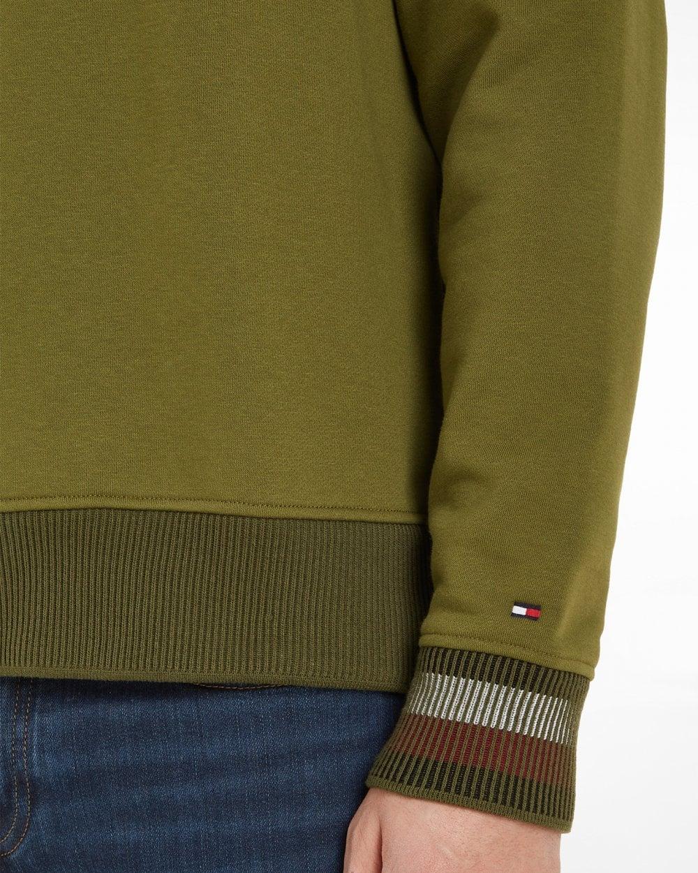 Tommy Hilfiger Monotype Collegiate C neck Sweatshirt in Green for