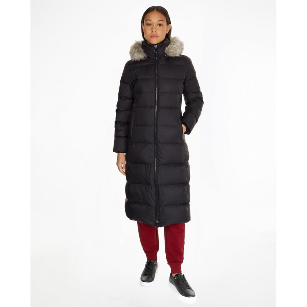 Tommy Hilfiger Tyra Maxi Faux Fur Down Jacket in Black Lyst UK