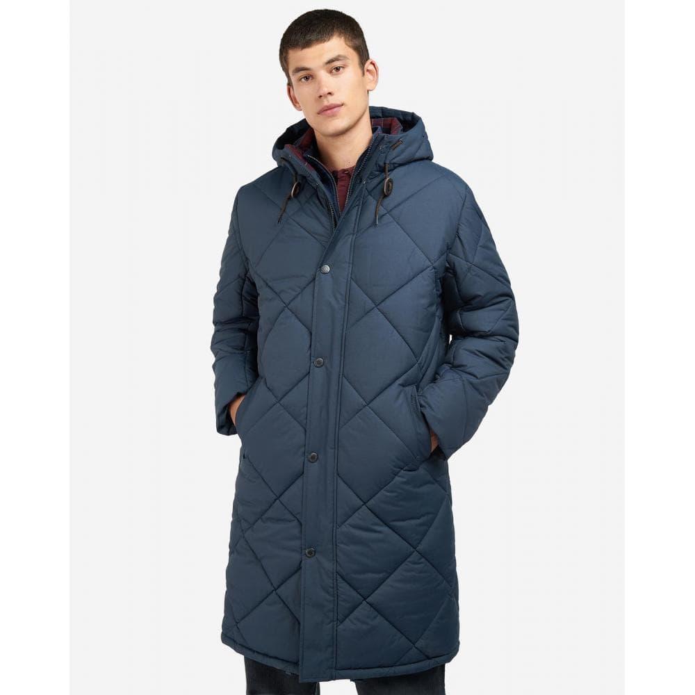 Barbour Melbury Long Quilted Jacket in Blue for Men | Lyst