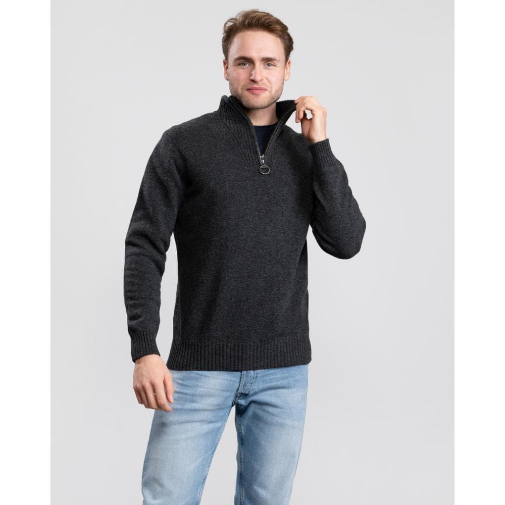 barbour essential lambswool half zip sweater