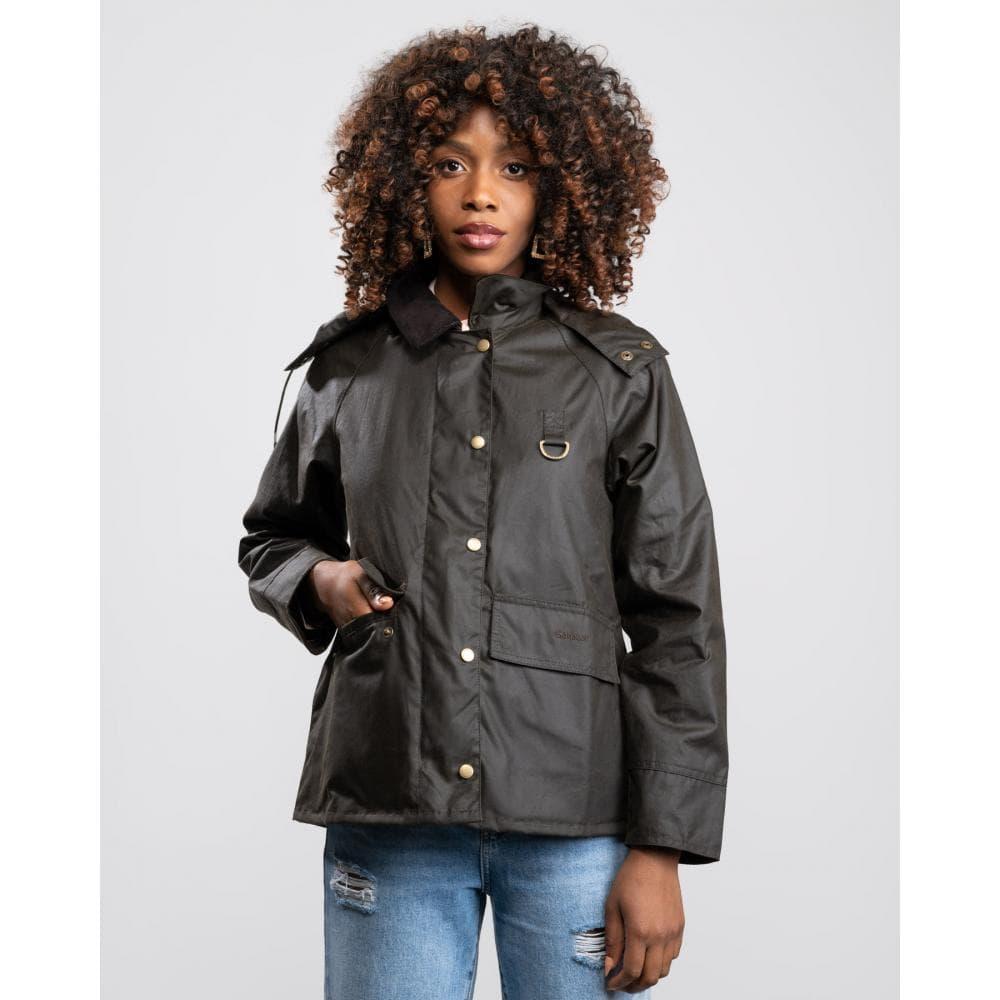 Barbour Avon Wax Jacket in Olive c (Black) | Lyst Australia