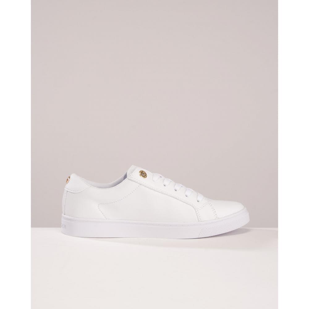 tommy hilfiger metallic signature cupsole trainers