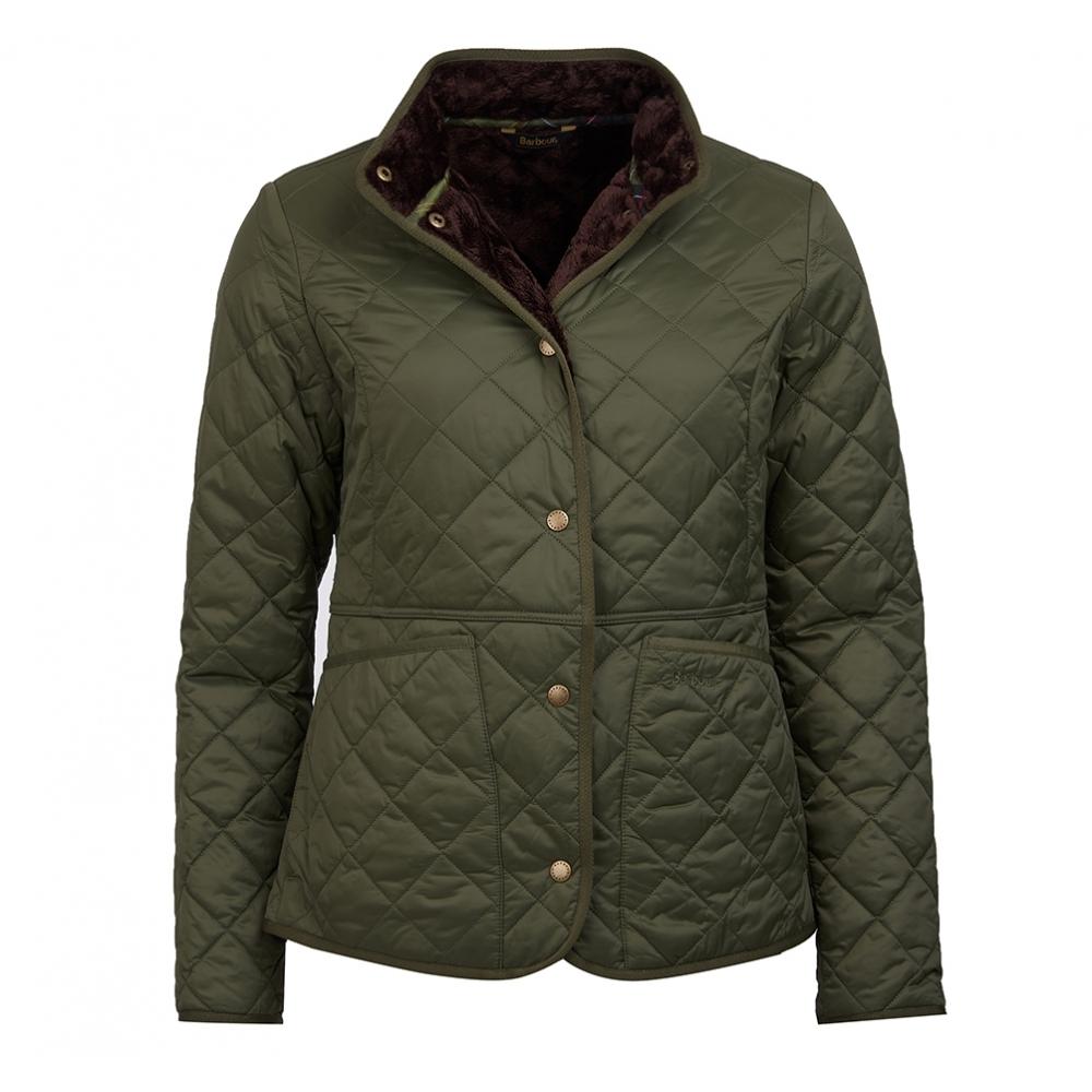 Barbour Jasmine Quilted Womens Jacket in Olive/Natural (Green) - Lyst