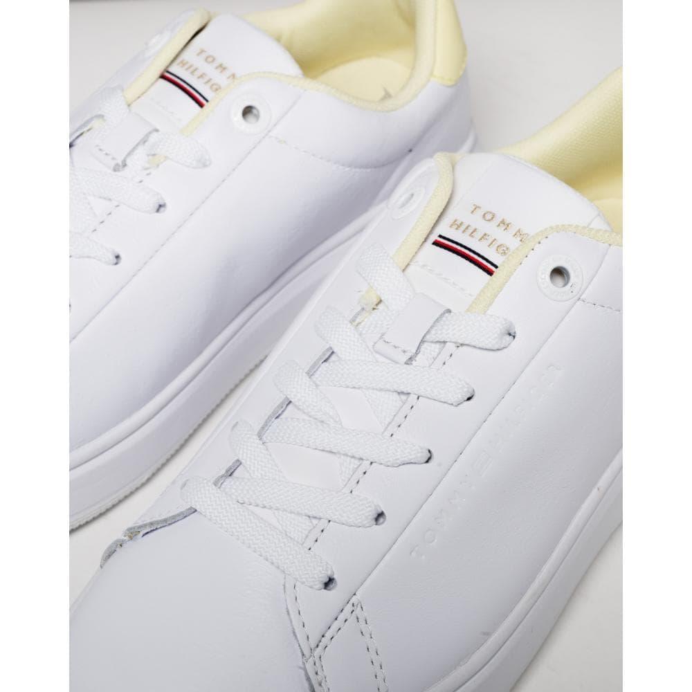 Tommy Hilfiger Lowcut Leather Cupsole Trainers in White | Lyst