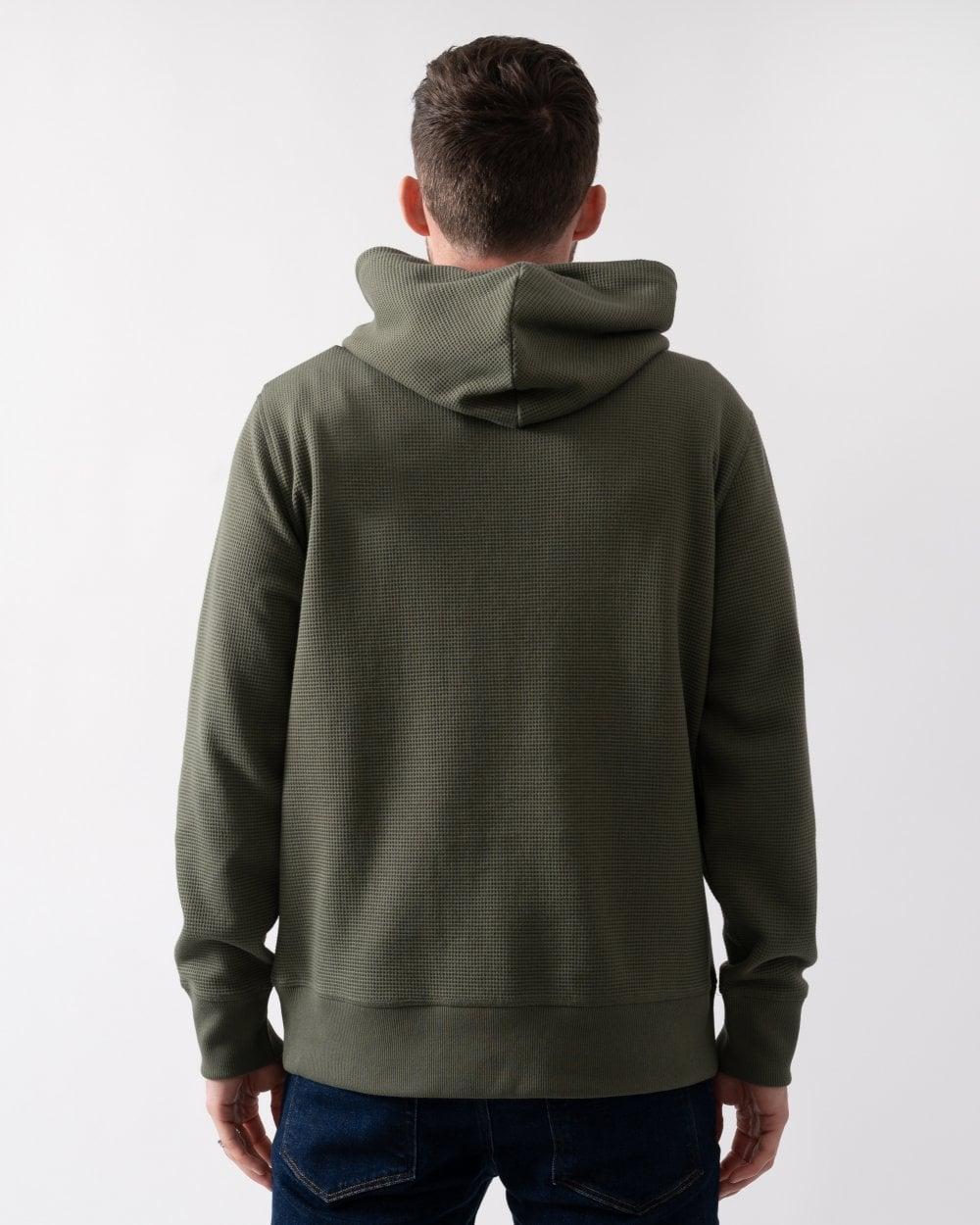 GANT Waffle Hoodie Colour 351 Dark Earthy Size L in Green for Men Lyst UK