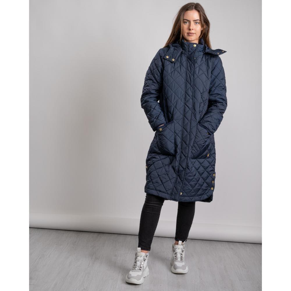 Joules Chatham Quilted Coat in Blue | Lyst
