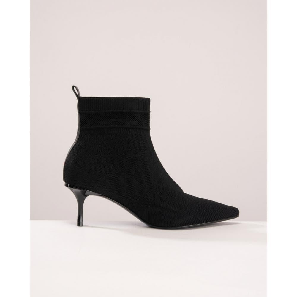 Tommy Knitted Sock Heel Boots in Black |