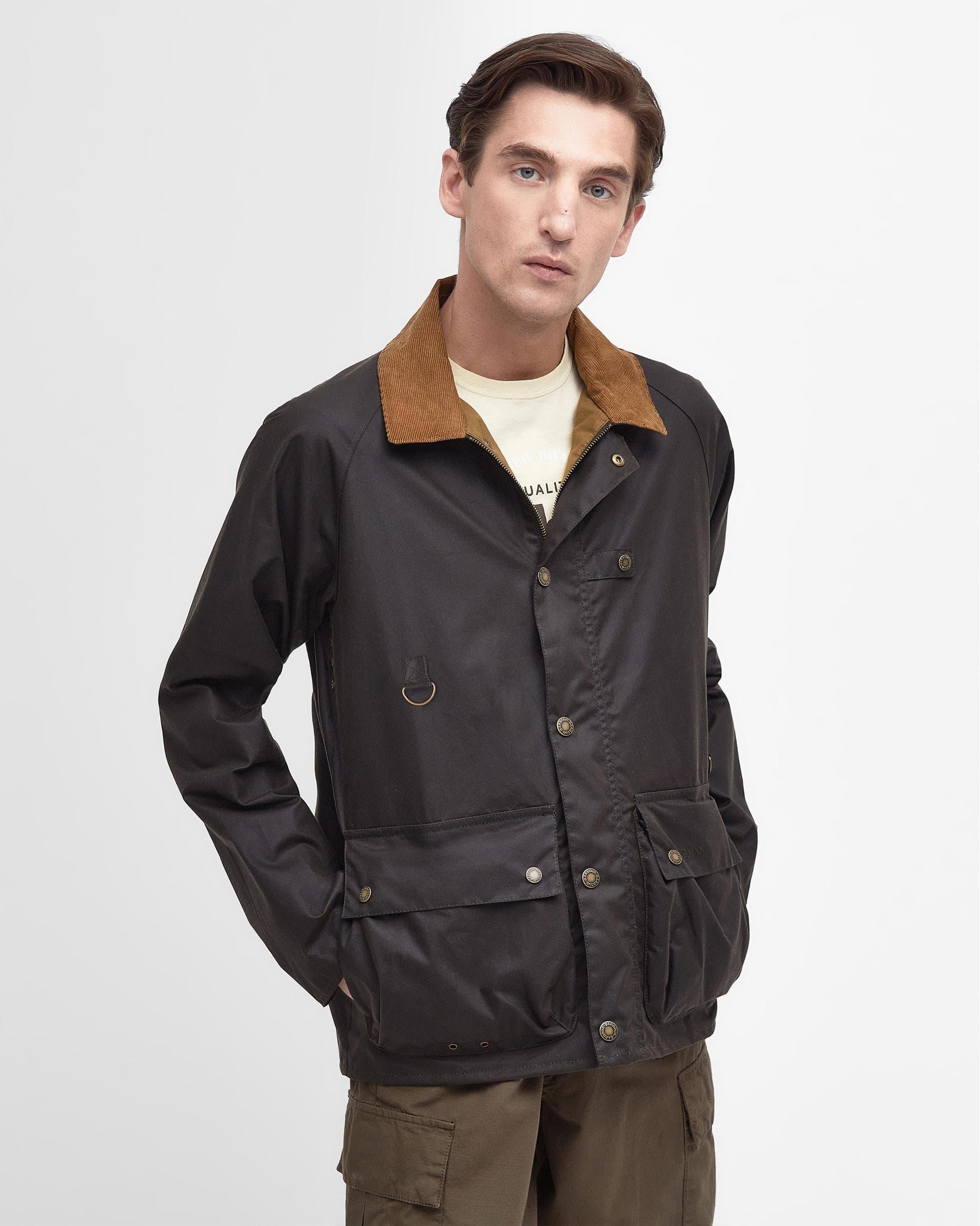 Barbour Utility Spey Wax Jacket in Black for Men Lyst Canada