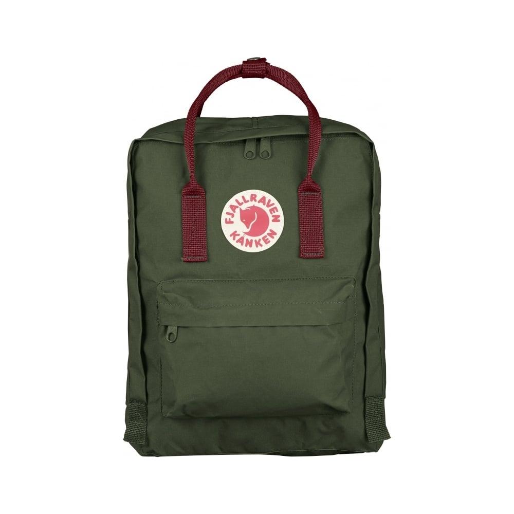 fjallraven forest green ox red