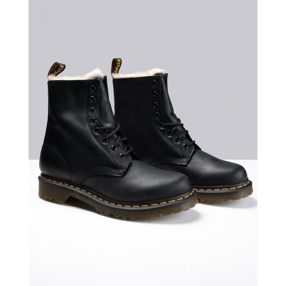 Dr. Martens 1460 Serena Wyoming Faux Fur Lined Boot in Black | Lyst