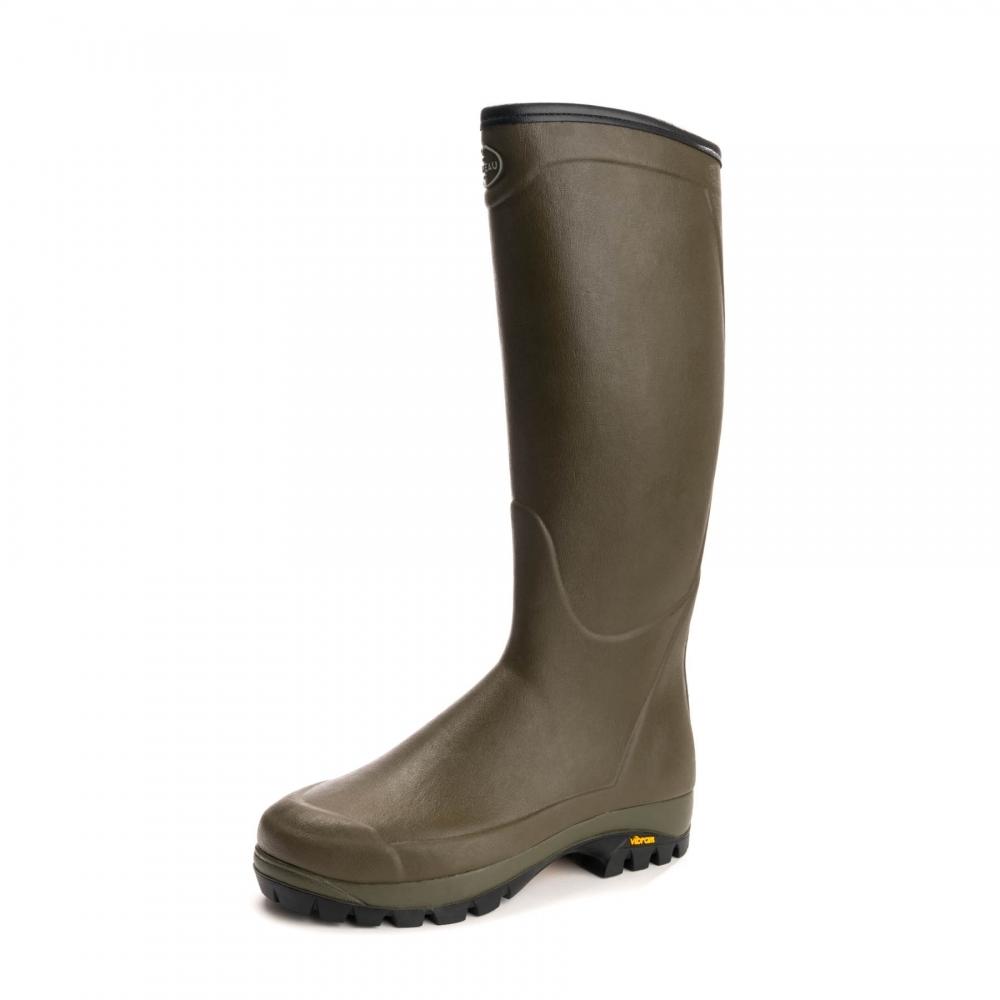 le chameau country vibram neoprene boot dark olive