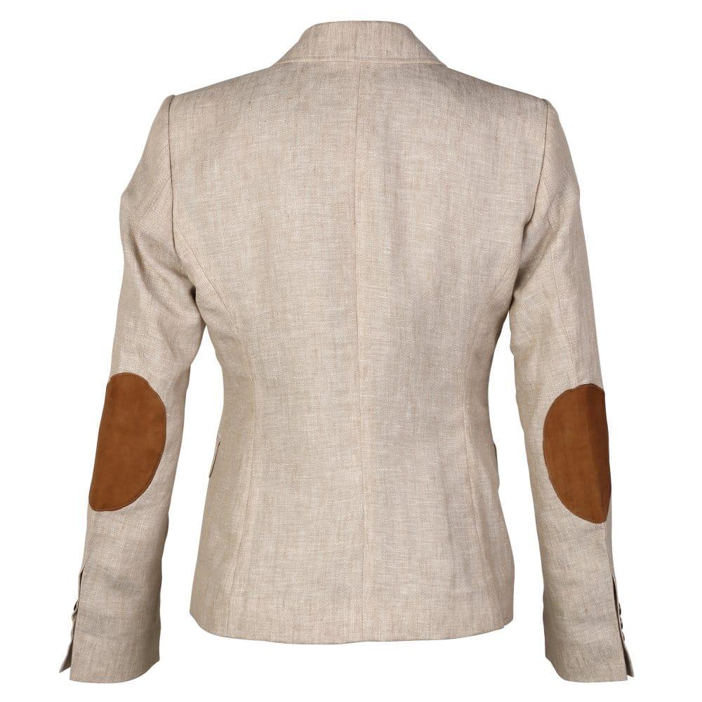 GANT Linen Ladies Blazer With Elbow Patches | Lyst