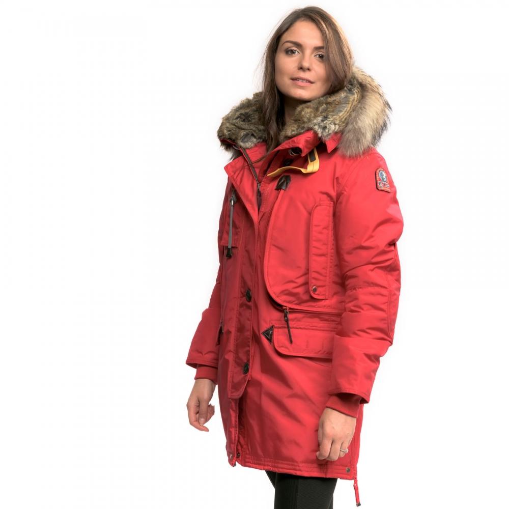 Parajumpers Kodiak Womens Hooded Long Parka in Dark Red (Red) - Lyst