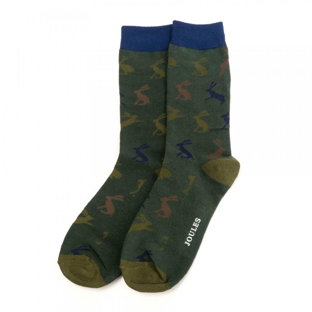 Joules Striking Single Ankle Socks Camo Hare One Size