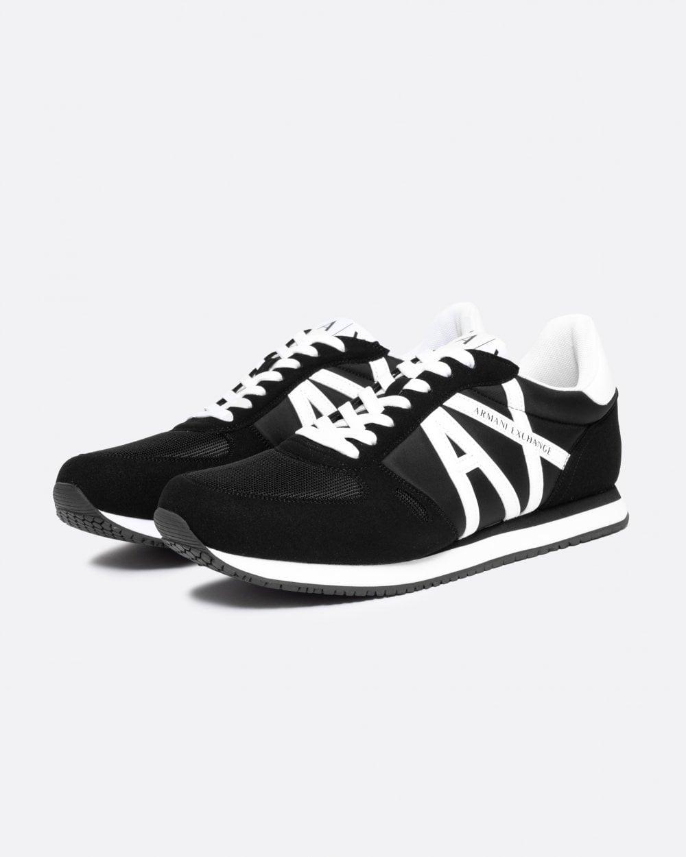 Armani Exchange Ax Logo Retro Runner in White for Men Lyst Canada