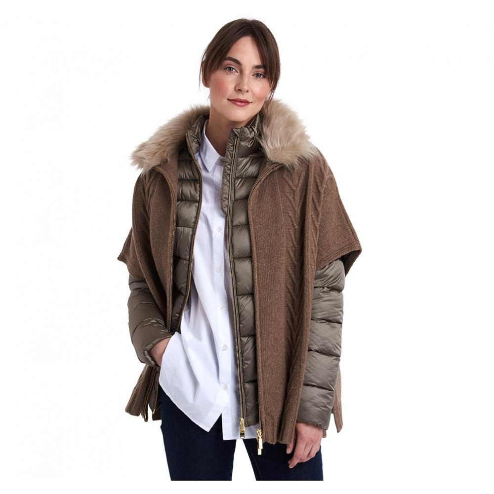 Barbour Beresford Cape in Mink Marl (Brown) - Lyst