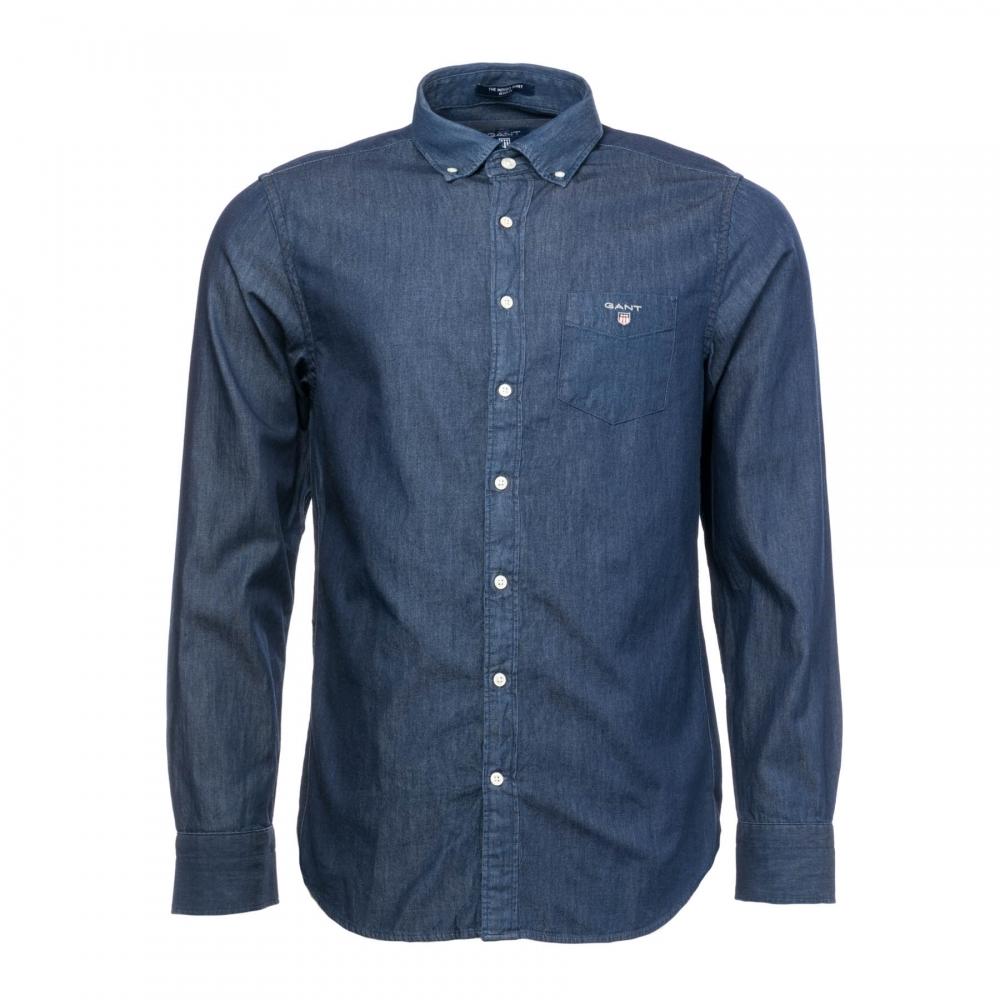 GANT Cotton The Indigo Reg Bd Shirt in Dark Indigo (Blue) for Men - Lyst