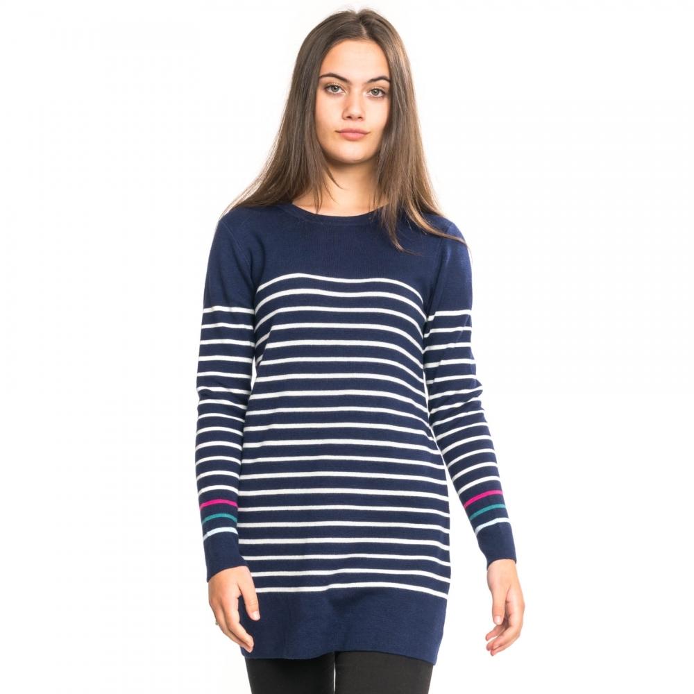 Joules Ladies Estelle Knitted Long Sleeve Tunic Navy /& Cream stripe