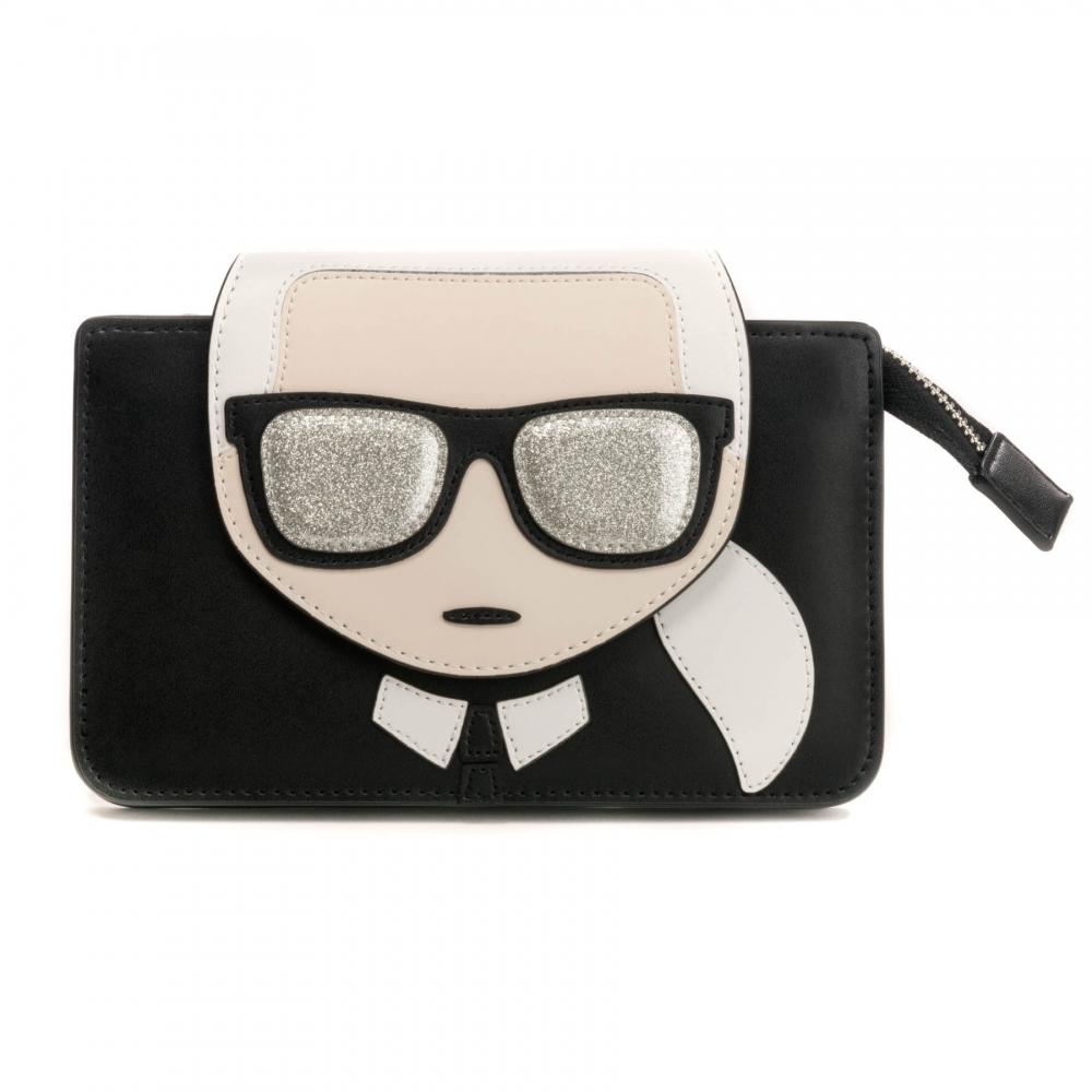 Karl Lagerfeld Leather K/ikonik Triple Crossbody Bag in Black Lyst