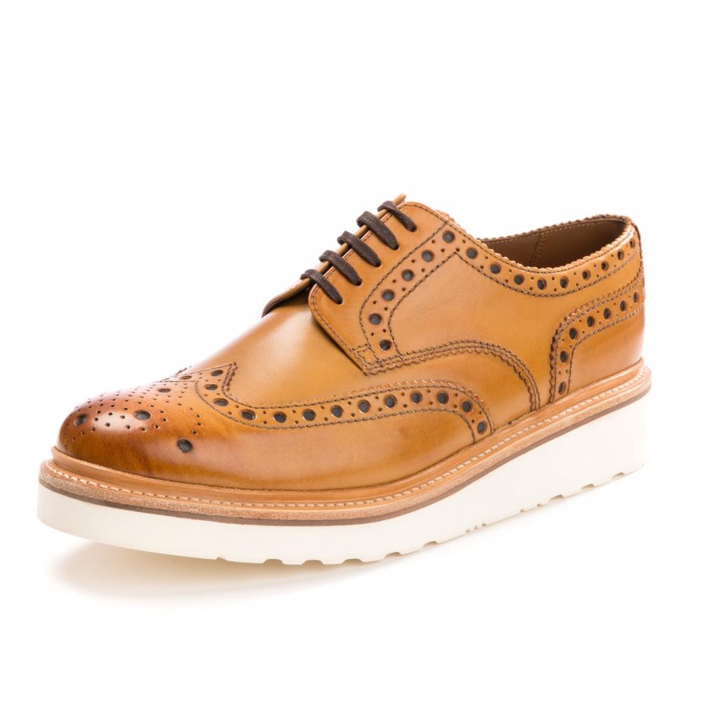 Grenson Leather Archie Brogue Rubber Sole Tan Mens Shoe in Brown for Men -  Lyst
