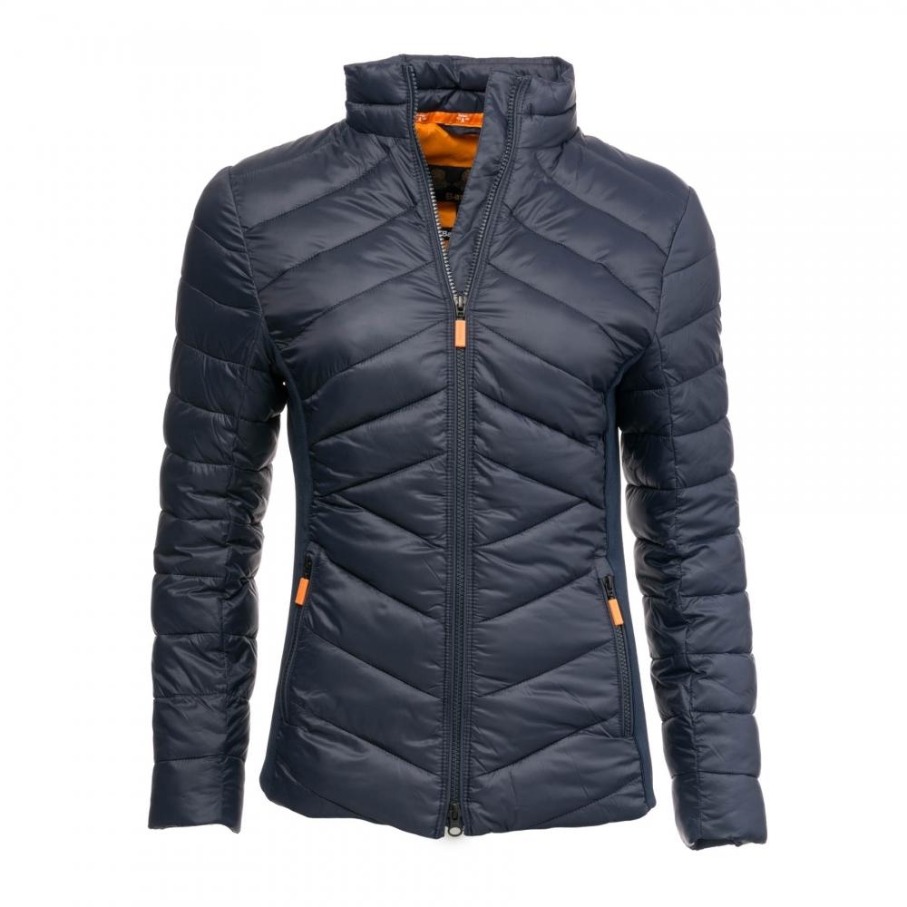 Barbour Longshore Quilted Womens Jacket in Navy / Marigold (Blue) Lyst