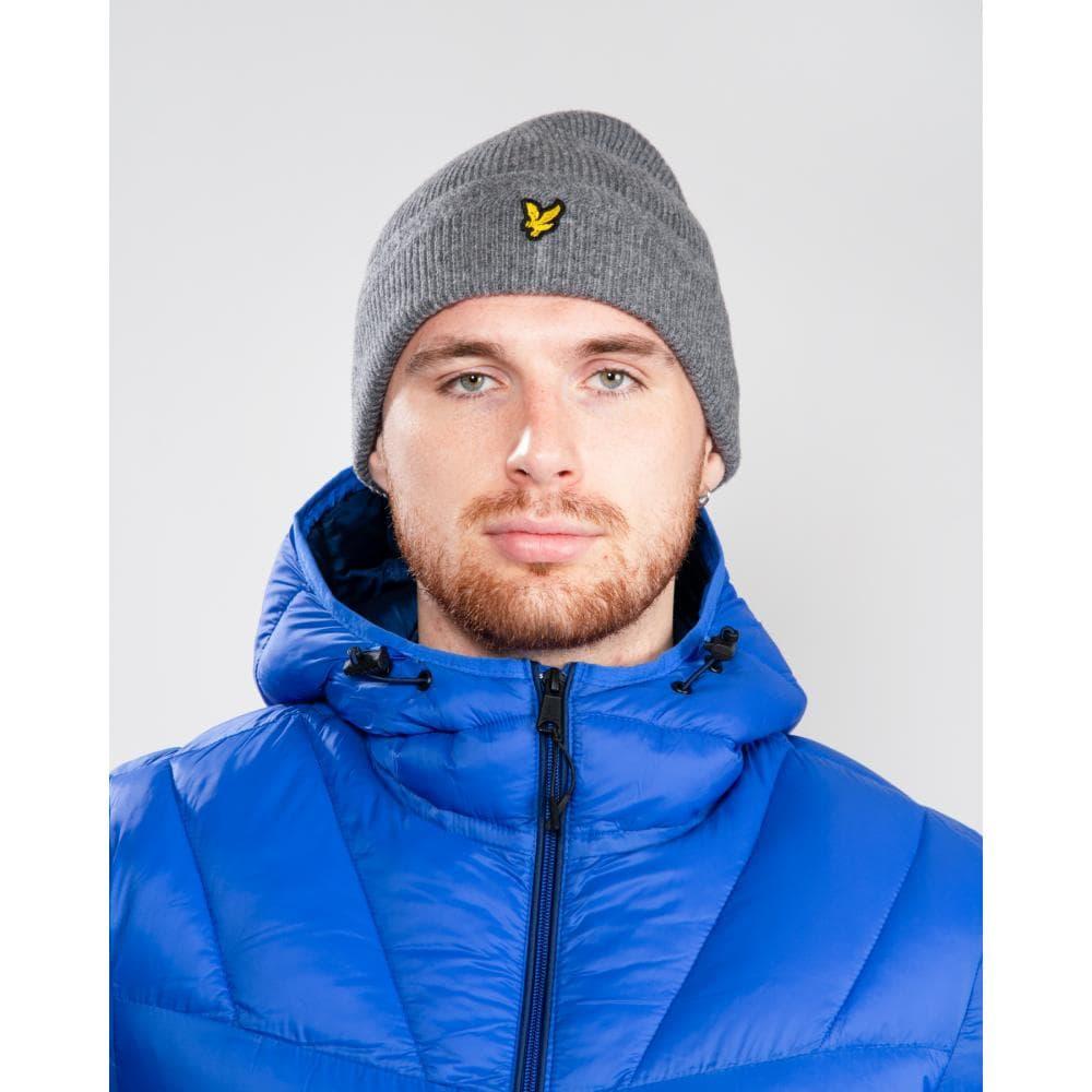 Lyle \u0026 Scott Racked Rib Beanie in Gray 
