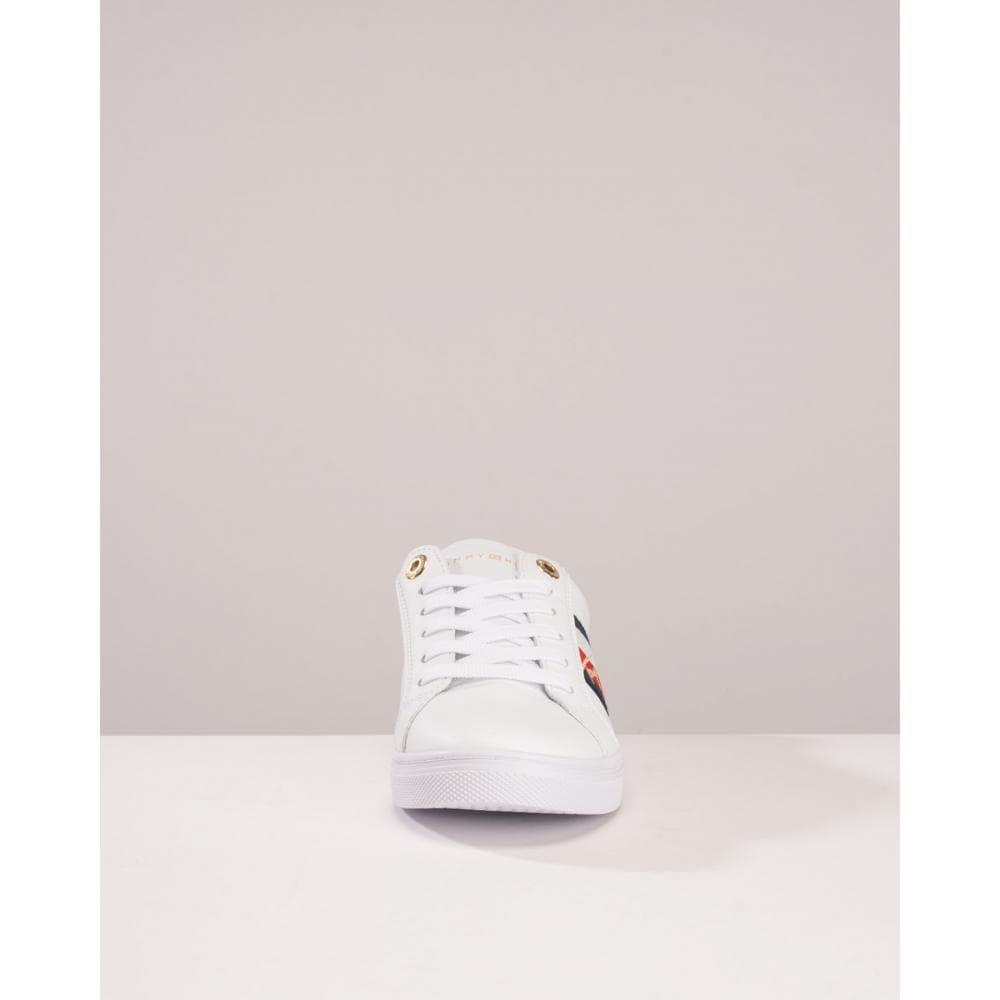 tommy hilfiger metallic signature cupsole trainers