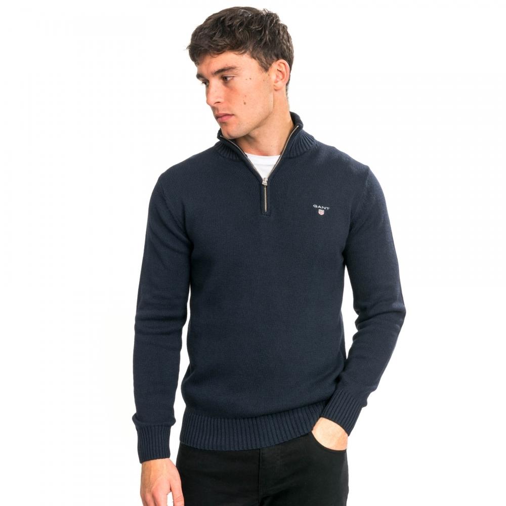 gant grey half zip jumper