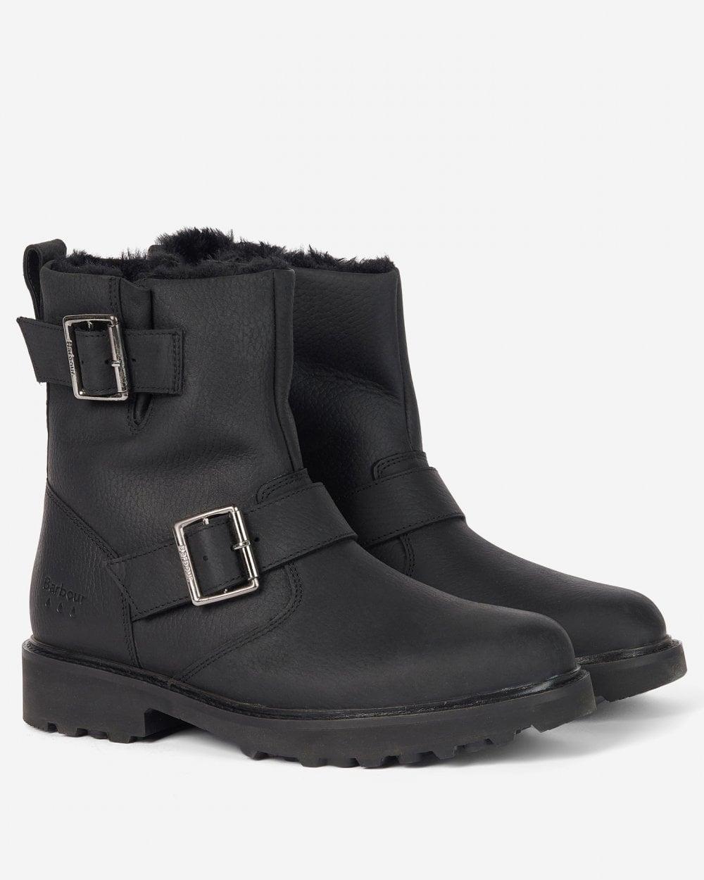 Barbour black boots sale