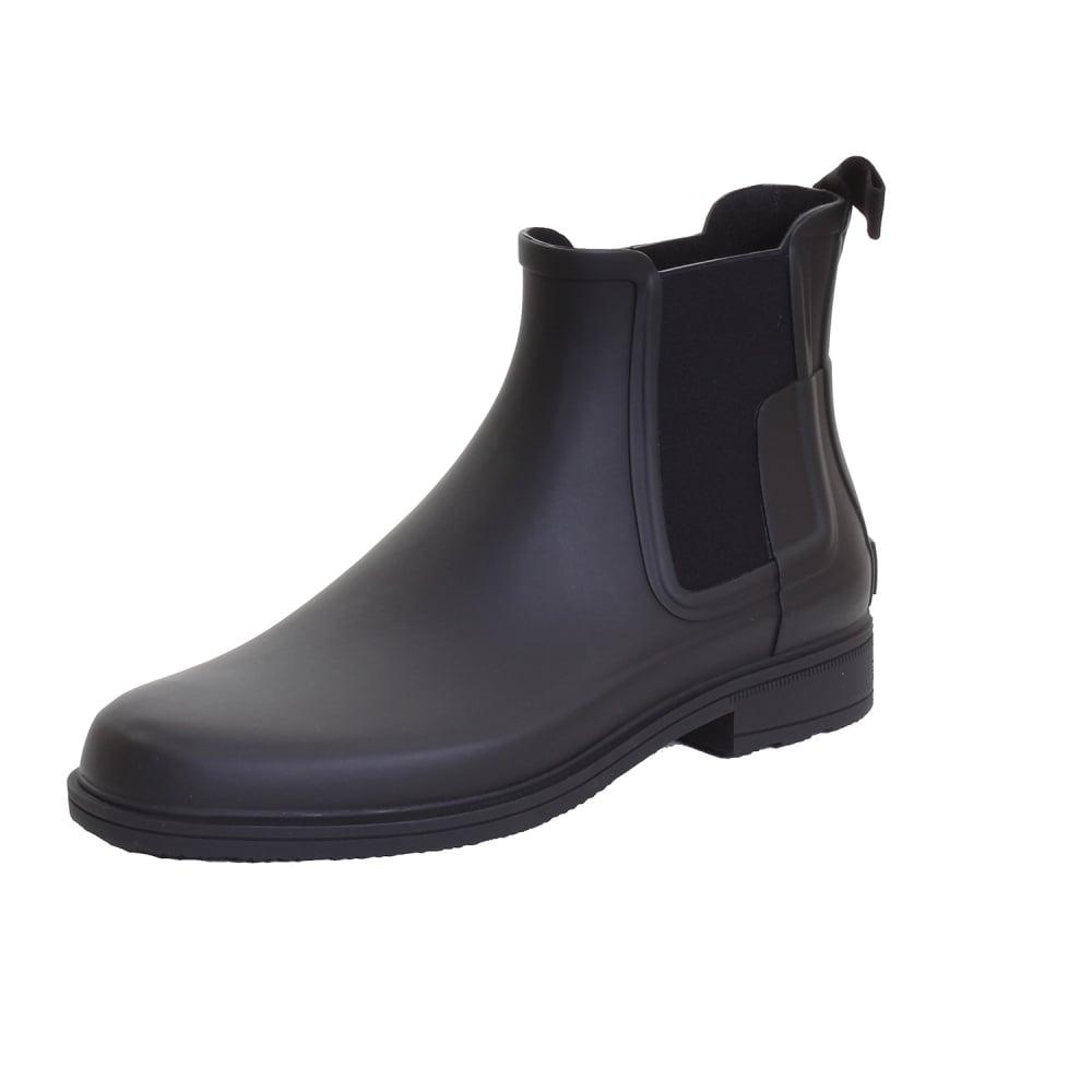 HUNTER Rubber Original Refined Chelsea Boots in Black for Men - Lyst
