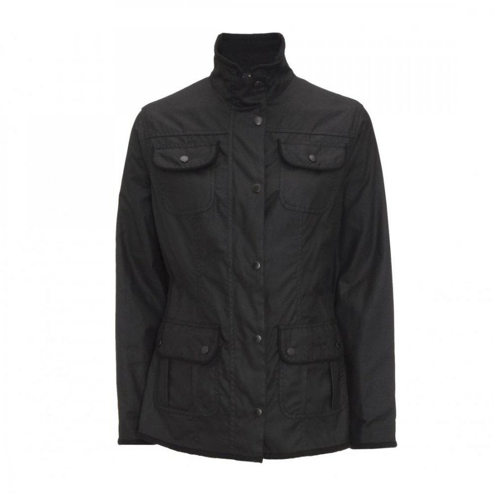 Barbour Cotton Utility Ladies Jacket in Black Lyst Barbour Cotton Utility Ladies Jacket in Black Lyst