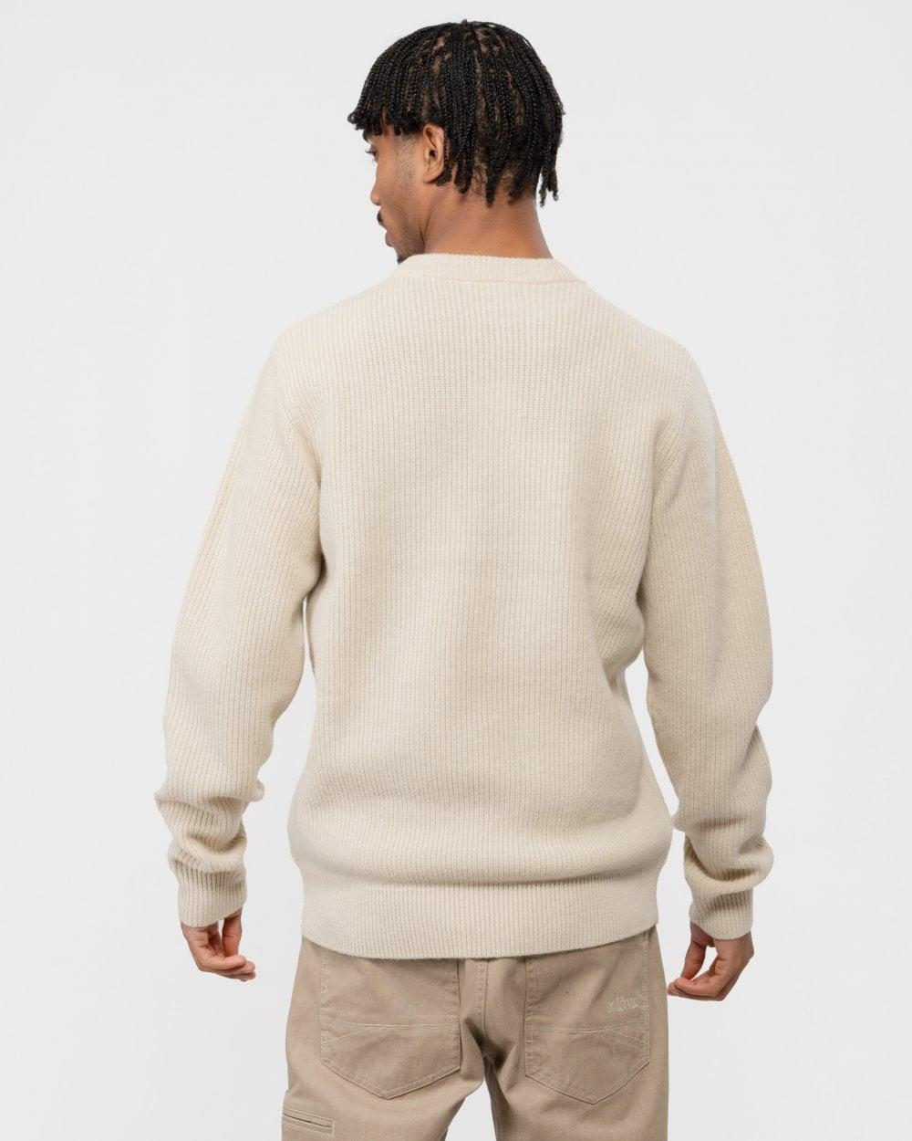 Fred Perry Textured Lambswool Jumper in Natural for Men | Lyst UK