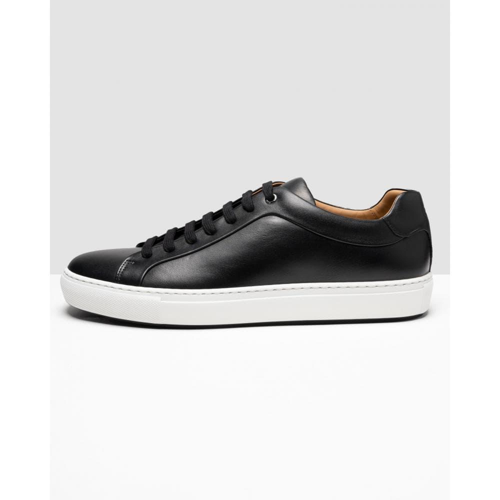 BOSS by BOSS Leather Cupsole Trainers With Logo Details Crafted In Italy in Black for Men | Lyst