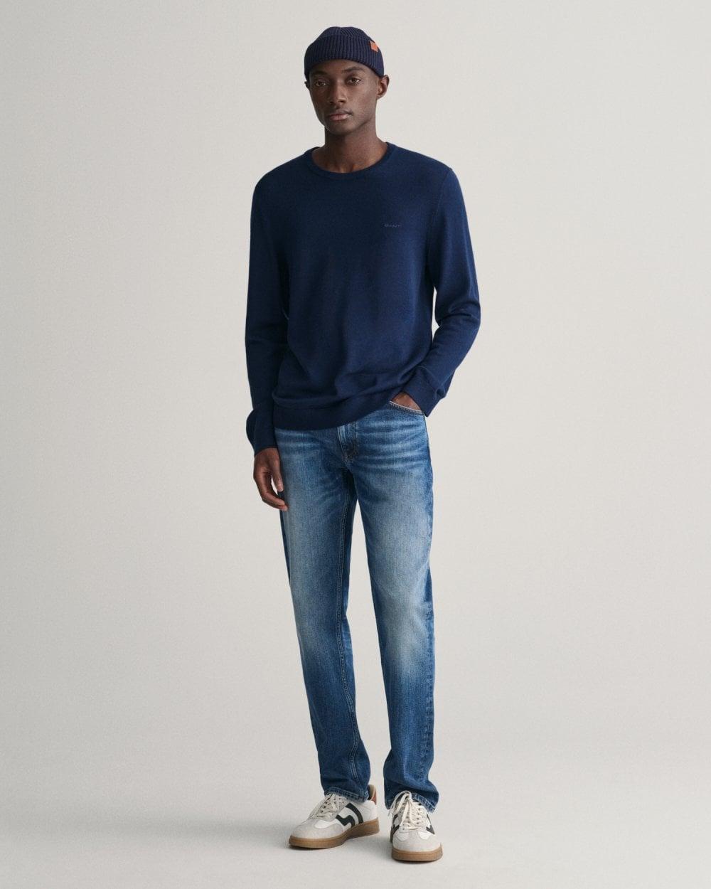 Gant round neck jumper hotsell