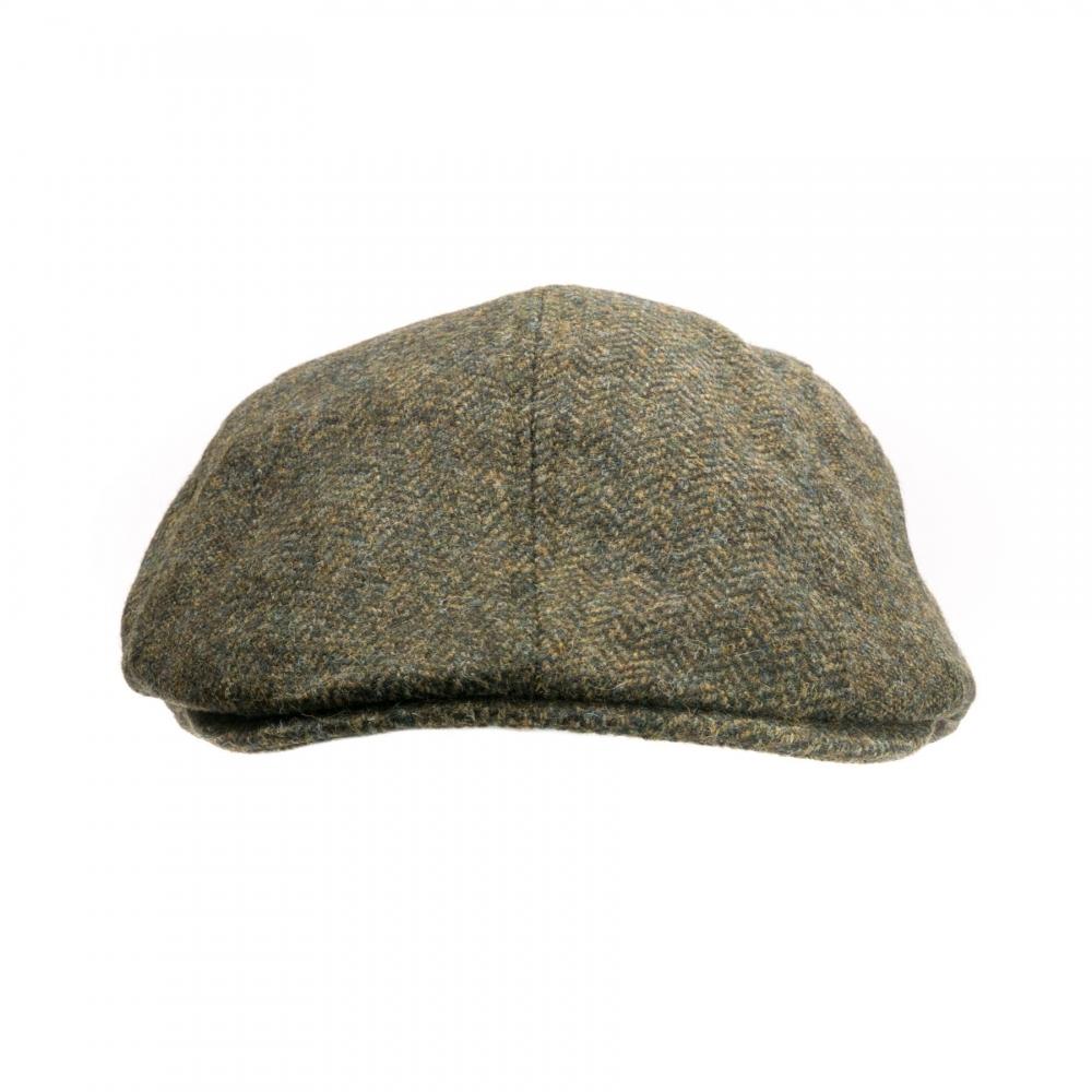 Barbour Herringbone Tweed Cap in Olive 