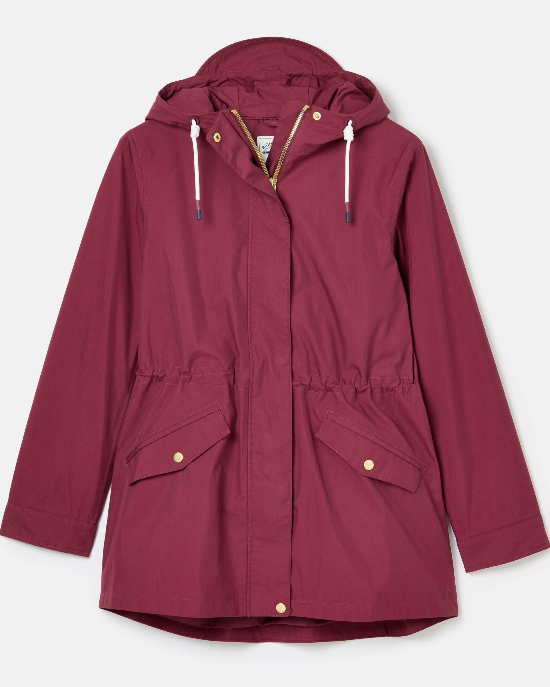 Clothing Joules Coast Mid Length Waterproof Jacket Red Joules