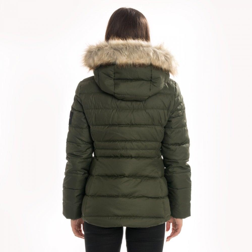 Calvin Klein Essential Down Jacket in Green | Lyst