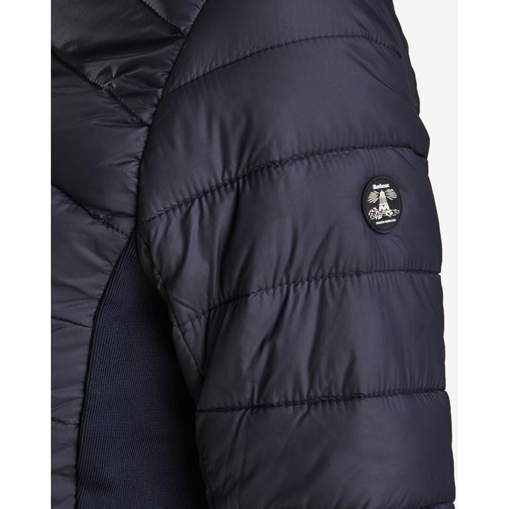 Barbour Longshore Quilted Jacket in Navy / Marigold (Blue) | Lyst