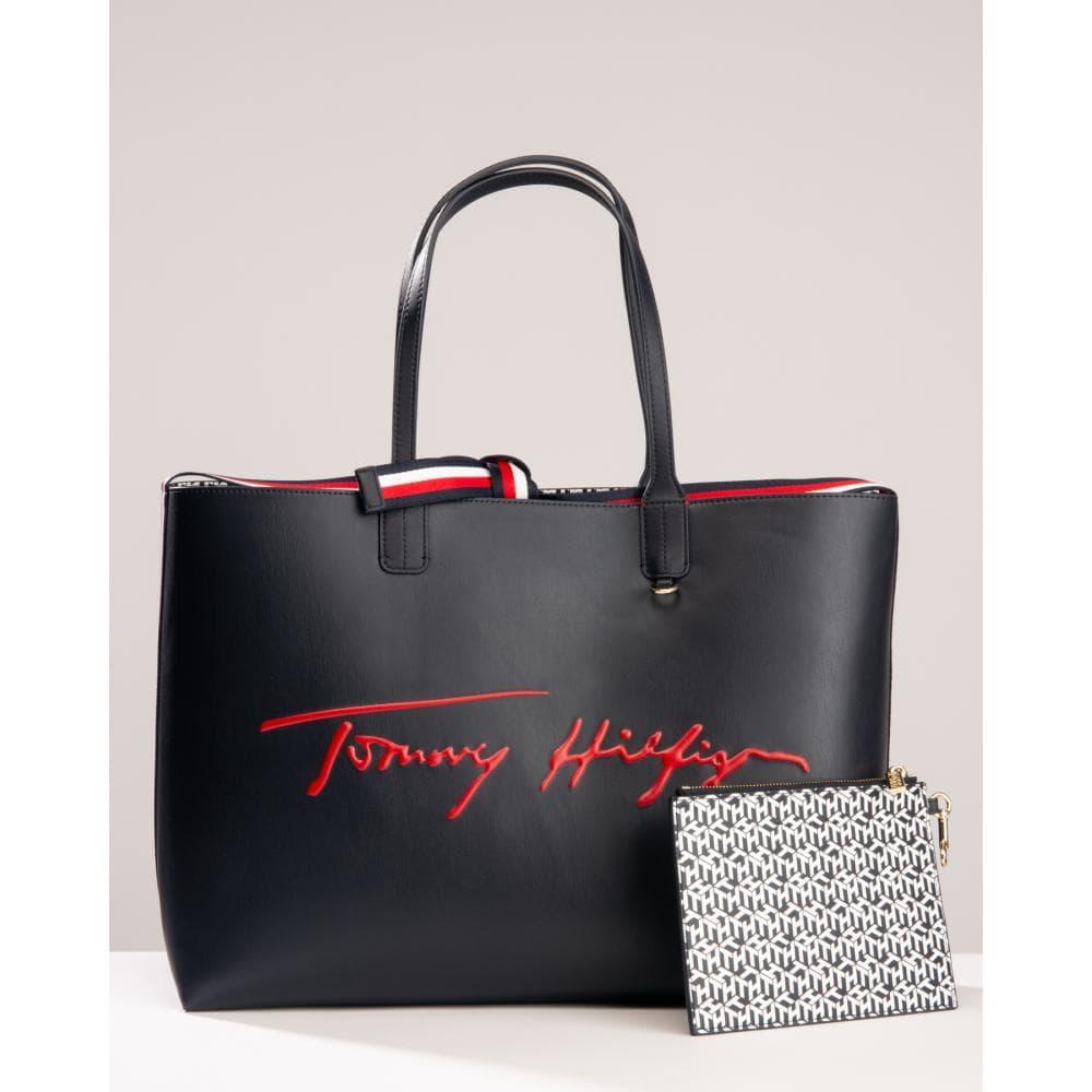 Tommy Hilfiger Iconic Signature Logo Tote Bag in Blue | Lyst Canada