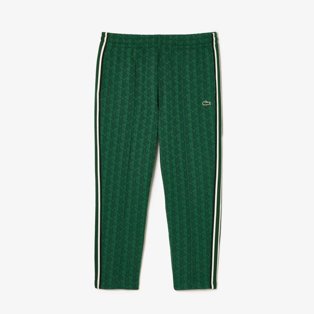 Lacoste Paris Monogram Jacquard Track Pants in Green for Men Lyst