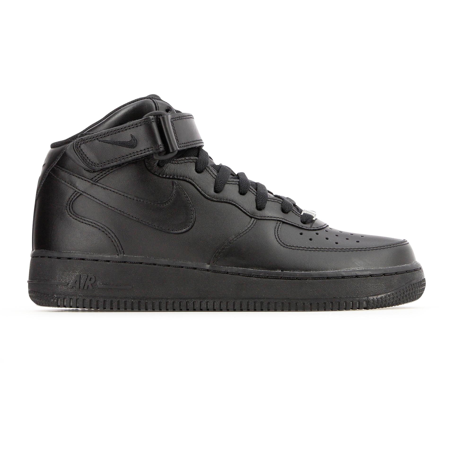 Air force 1 mid Nike pour homme en coloris Noir - Lyst Air force 1 mid Nike pour homme en coloris Noir - Lyst