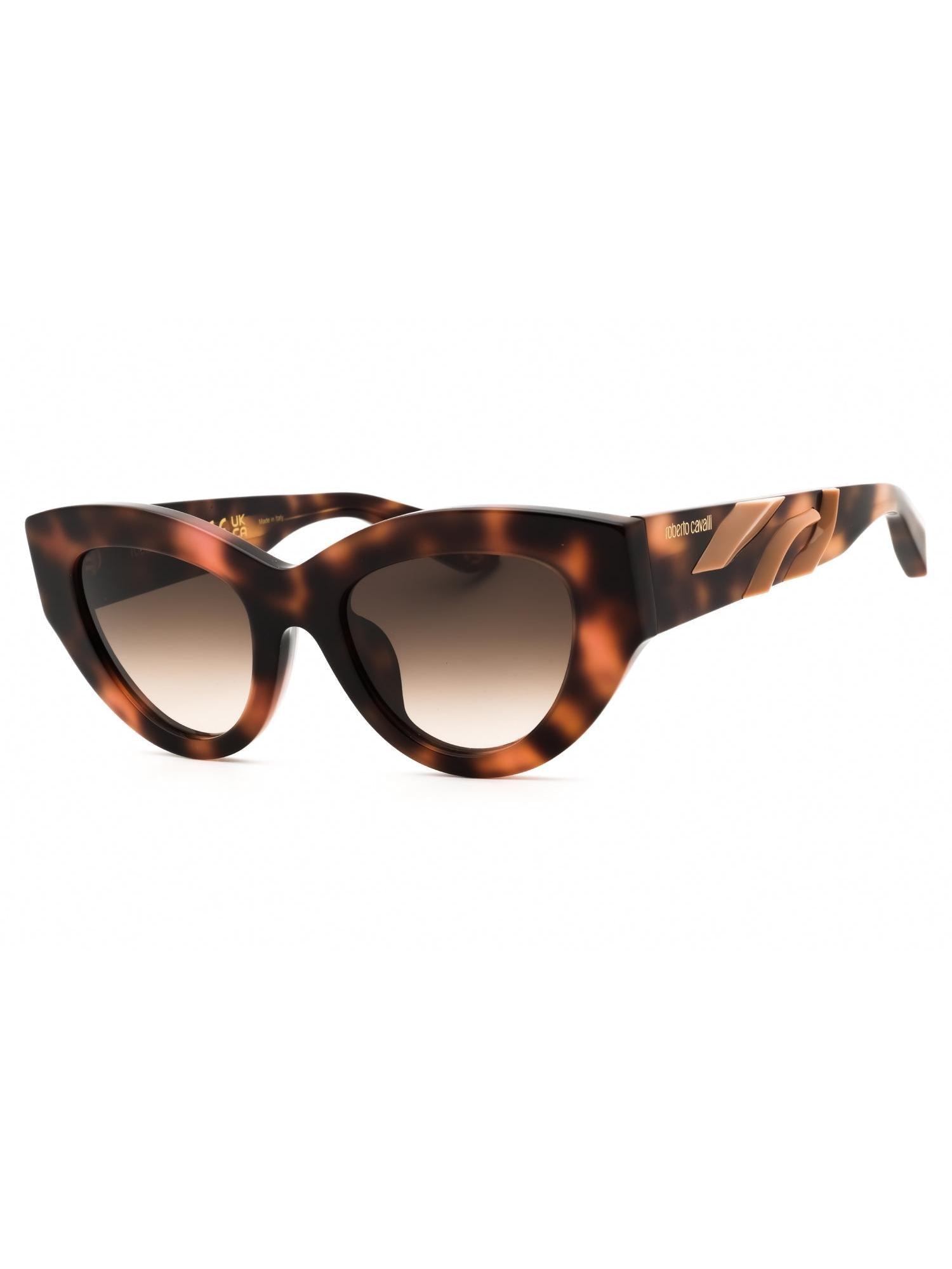 Roberto Cavalli NWOT Tortoiseshell Cat-Eye Sunglasses Geometric Tiger Print Sunglasses – Maison-B-More Global Store main image 4
